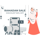 پیش‌نمایش فایل woman-showing-discount-on-mobile-11399003 از پک تخفیف و پیشنهاد ویژه