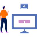 پیش‌نمایش فایل boy-displays-glasses-design-on-screen-11882061 از پک پخش‌کننده ویدئو