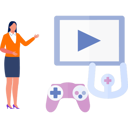 پیش‌نمایش فایل businesswoman-introducing-video-games-11882063 از پک پخش‌کننده ویدئو