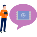 پیش‌نمایش فایل man-getting-video-notification-11882031 از پک پخش‌کننده ویدئو