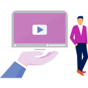 پیش‌نمایش فایل man-standing-near-video-player-11882088 از پک پخش‌کننده ویدئو