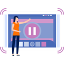 پیش‌نمایش فایل woman-pausing-video-on-tab-11882014 از پک پخش‌کننده ویدئو