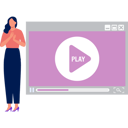 پیش‌نمایش فایل woman-playing-video-on-lcd-11882062 از پک پخش‌کننده ویدئو