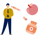 پیش‌نمایش فایل boy-thinking-about-medicines-and-diet-food-11860438 از پک دیابت