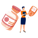پیش‌نمایش فایل girl-talking-about-glucometer-and-insulin-jar-11860507 از پک دیابت