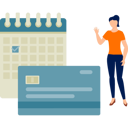 پیش‌نمایش فایل girl-recharges-monthly-debit-card-11860828 از پک حقوق ماهیانه، روز پرداخت