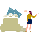 پیش‌نمایش فایل girl-showing-the-importance-of-money-11860822 از پک حقوق ماهیانه، روز پرداخت