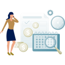 پیش‌نمایش فایل girl-talking-about-shares-11860840 از پک حقوق ماهیانه، روز پرداخت
