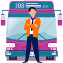 پیش‌نمایش فایل bus-driver-giving-standing-with-bus-11881939 از پک اتوبوس مسافرتی