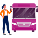 پیش‌نمایش فایل bus-hostess-standing-with-bus-11881933 از پک اتوبوس مسافرتی