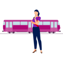 پیش‌نمایش فایل engineer-girl-thinking-about-bus-design-11881915 از پک اتوبوس مسافرتی