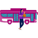 پیش‌نمایش فایل girl-enjoying-drink-on-trip-11881940 از پک اتوبوس مسافرتی