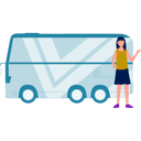 پیش‌نمایش فایل girl-giving-brief-explanation-about-digital-bus-11881960 از پک اتوبوس مسافرتی