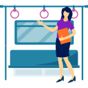 پیش‌نمایش فایل girl-standing-inside-bus-11881959 از پک اتوبوس مسافرتی