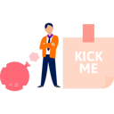 پیش‌نمایش فایل boy-having-kick-me-board-with-gas-balloon-11855522 از پک اول آوریل و شوخی