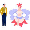 پیش‌نمایش فایل boy-standing-with-clown-face-11855529 از پک اول آوریل و شوخی