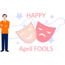 پیش‌نمایش فایل boy-standing-with-happy-and-sad-face-mask-11855563 از پک اول آوریل و شوخی