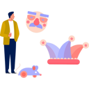 پیش‌نمایش فایل boy-with-clown-and-mouse-toy-also-with-hat-11855524 از پک اول آوریل و شوخی