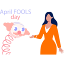 پیش‌نمایش فایل girl-react-normally-seeing-the-clown-11855558 از پک اول آوریل و شوخی