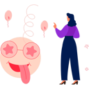 پیش‌نمایش فایل girl-showing-naughty-face-sticker-11855566 از پک اول آوریل و شوخی