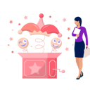 پیش‌نمایش فایل girl-surprised-to-see-the-faces-in-box-11855570 از پک اول آوریل و شوخی