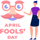 پیش‌نمایش فایل girl-telling-funny-story-on-april-fools-day-11855573 از پک اول آوریل و شوخی