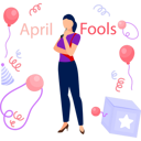 پیش‌نمایش فایل girl-thinking-about-fool-ideas-11855498 از پک اول آوریل و شوخی