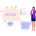 پیش‌نمایش فایل girl-with-bomb-cracker-11855530 از پک اول آوریل و شوخی