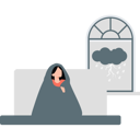 پیش‌نمایش فایل girl-covered-herself-in-blanket-in-rainy-season-11933532 از پک آب و هوا