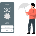 پیش‌نمایش فایل man-instructing-use-of-umbrella-to-avoid-sunny-weather-11933483 از پک آب و هوا