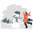 پیش‌نمایش فایل the-girl-is-happy-making-a-snowman-11933539 از پک آب و هوا