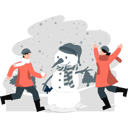 پیش‌نمایش فایل two-people-making-snowman-and-playing-with-snow-11933469 از پک آب و هوا