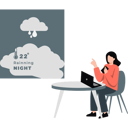 پیش‌نمایش فایل woman-predicting-rain-at-night-11933480 از پک آب و هوا