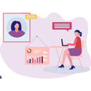 پیش‌نمایش فایل girl-using-laptop-for-chatting-with-another-girl-11885427 از پک ارتباطات