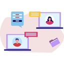 پیش‌نمایش فایل people-are-chatting-on-laptop-11885412 از پک ارتباطات