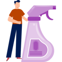 پیش‌نمایش فایل boy-standing-with-spray-bottle-11881765 از پک اسپری و افشانه