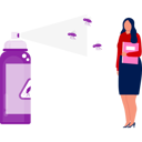 پیش‌نمایش فایل girl-giving-live-demo-of-fly-spray-11881754 از پک اسپری و افشانه