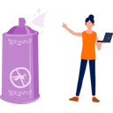 پیش‌نمایش فایل girl-holding-laptop-and-introducing-pesticide-spray-11881755 از پک اسپری و افشانه
