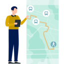 پیش‌نمایش فایل boy-booking-online-cab-11881700 از پک برنامه مسیریابی