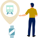پیش‌نمایش فایل boy-checks-train-location-on-his-digital-watch-11881697 از پک برنامه مسیریابی