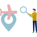 پیش‌نمایش فایل boy-finding-flight-location-using-magnifier-11881693 از پک برنامه مسیریابی