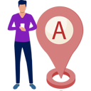 پیش‌نمایش فایل boy-seeing-his-own-location-11881707 از پک برنامه مسیریابی