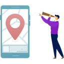 پیش‌نمایش فایل boy-seeing-map-pointer-with-telescope-11881690 از پک برنامه مسیریابی