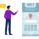 پیش‌نمایش فایل boy-using-location-app-11881695 از پک برنامه مسیریابی