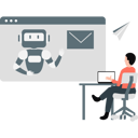 پیش‌نمایش فایل man-introducing-robot-communication-system-11887544 از پک ارتباطات کسب‌وکار