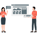 پیش‌نمایش فایل two-employees-discussing-about-graph-11887527 از پک ارتباطات کسب‌وکار