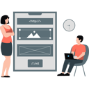 پیش‌نمایش فایل two-employees-talking-about-link-11887528 از پک ارتباطات کسب‌وکار
