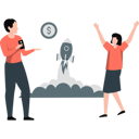 پیش‌نمایش فایل two-investors-earn-money-from-rocket-11887500 از پک ارتباطات کسب‌وکار