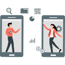 پیش‌نمایش فایل two-people-communicating-on-cell-phones-11887570 از پک ارتباطات کسب‌وکار