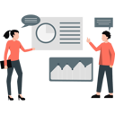 پیش‌نمایش فایل two-people-talking-about-graphs-11887523 از پک ارتباطات کسب‌وکار